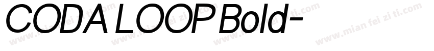 CODA LOOP Bold字体转换